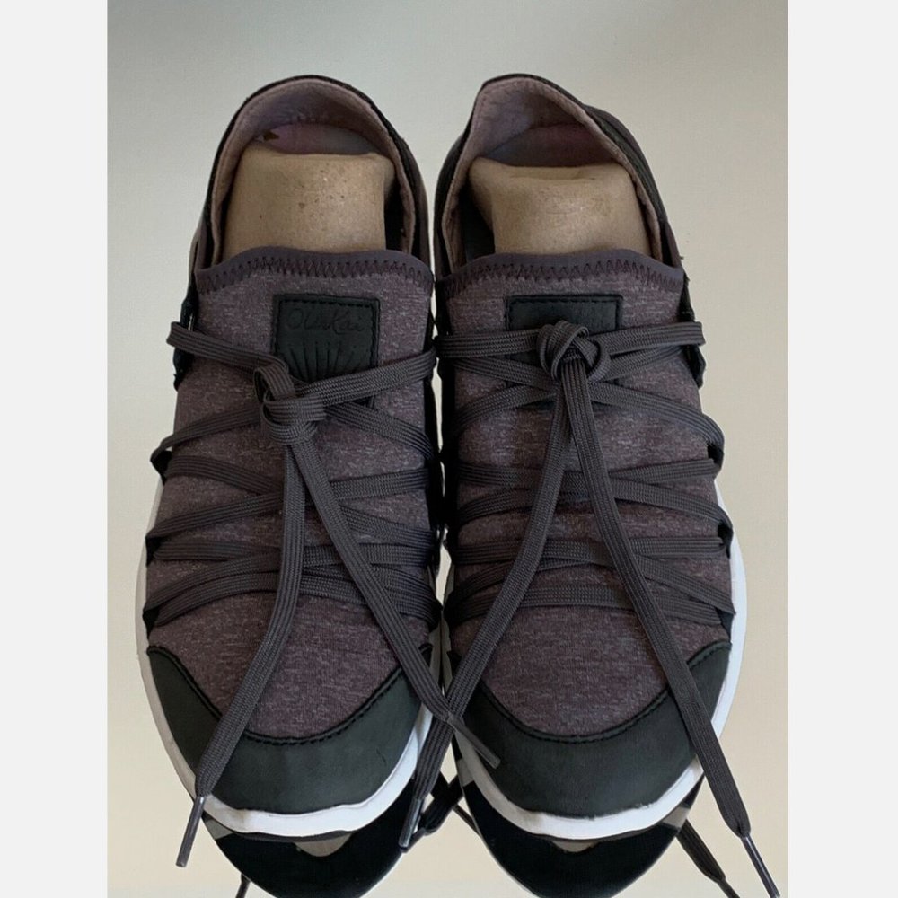 OluKai Women's Mikilua Li Athletic Shoes - Black Pavement/Lava Rock - Size 7.5